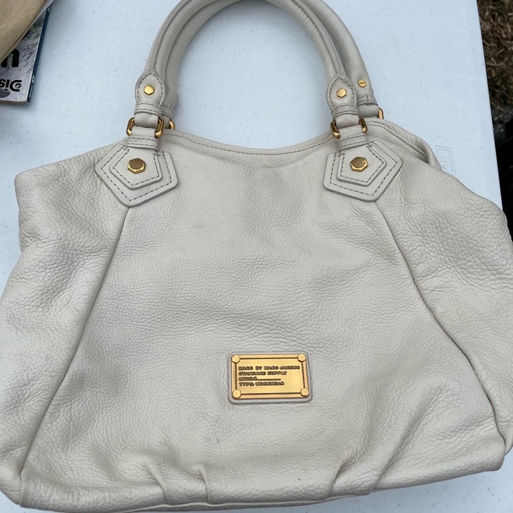 Marc Jacobs Cream Leather Handbag